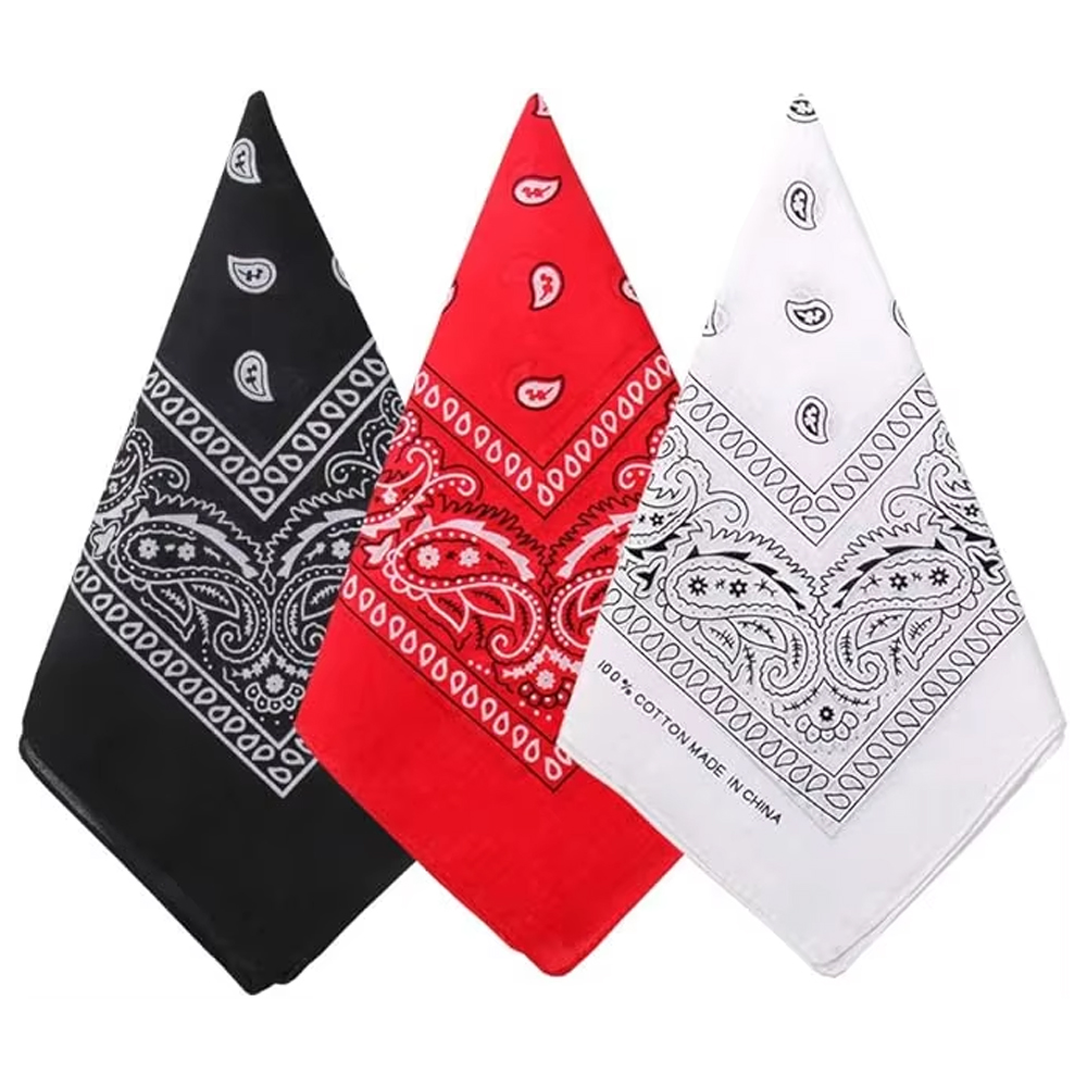 Bandana Blank White - Hip Hop Cowboy Paisley Schal Großer